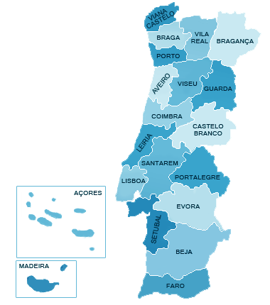 Freguesia, concelho, distrito e regiões autónomas de Portugal :: Rever e  aprender 3.°ano